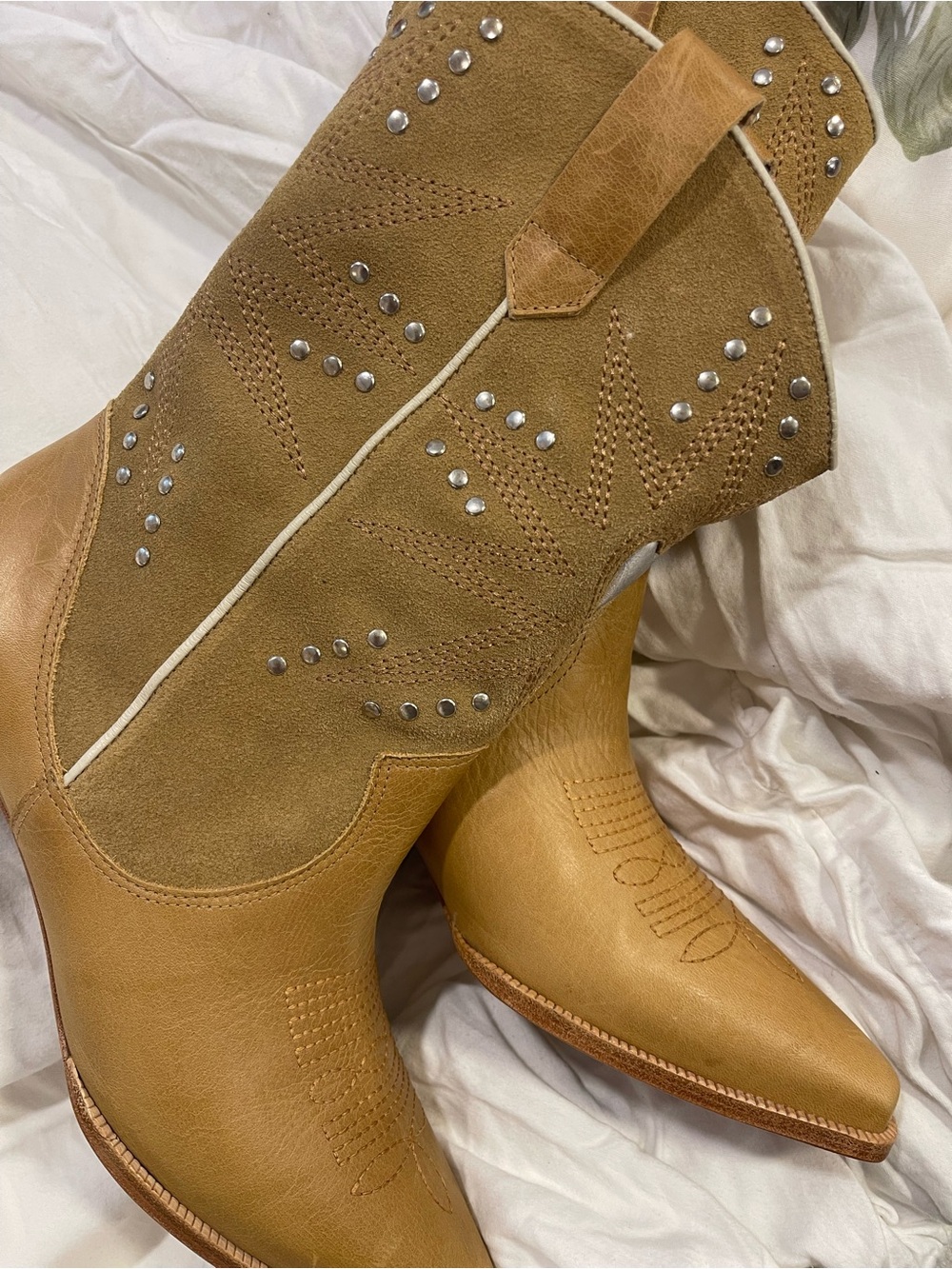 Vicenza Tan Suede & Leather Women's Boots